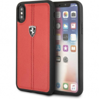 Ferrari Heritage Stripe Hard kožna futrola za iPhone X / XS - crvena