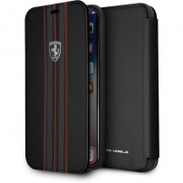 Ferrari Off Track Logo Book futrola za iPhone X / XS - crna