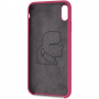 Karl Lagerfeld Gold Logo Silicone Case maskica za iPhone XS Max - fuksija