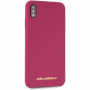 Karl Lagerfeld Gold Logo Silicone Case maskica za iPhone XS Max - fuksija