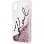 Karl Lagerfeld Signature TPU Glitter Star maskica za iPhone XS Max - Ružičasta