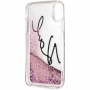Karl Lagerfeld Signature TPU Glitter Star maskica za iPhone XS Max - Ružičasta
