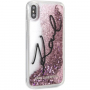 Karl Lagerfeld Signature TPU Glitter Star maskica za iPhone XS Max - Ružičasta