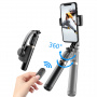 CYKE Q08 džepni Bluetooth selfie stick / tronožac sa stabilizatorom - crni