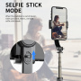 CYKE Q08 džepni Bluetooth selfie stick / tronožac sa stabilizatorom - crni