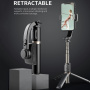 CYKE Q08 džepni Bluetooth selfie stick / tronožac sa stabilizatorom - crni