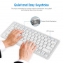 2u1 bežični set tipkovnice i Bluetooth bežičnog miša - srebrni