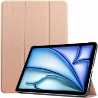 Futrola od PU kože s funkcijom spavanja za iPad Air 13" (2024-2026) - ružičasto-zlatna