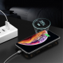 ROCK magnetska maskica s bežičnim prijenosnim napajanjem 5000mAh za iPhone XS - crna