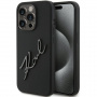 Karl Lagerfeld Silikonska maska Karl Script Logo za iPhone 15 Pro - crna