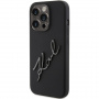 Karl Lagerfeld Silikonska maska Karl Script Logo za iPhone 15 Pro - crna