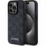 Karl Lagerfeld Monogram metalna maska s logotipom MagSafe za iPhone 15 Pro Max - crna