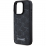 Karl Lagerfeld Monogram metalna maska s logotipom MagSafe za iPhone 15 Pro Max - crna