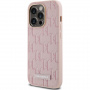 Karl Lagerfeld Monogram metalna maska s logotipom MagSafe za iPhone 14 Pro Max - roza
