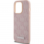Karl Lagerfeld Monogram metalna maska s logotipom MagSafe za iPhone 14 Pro Max - roza