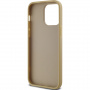 Karl Lagerfeld Wrinkled Signature Logo metalik maska za iPhone 14 Pro Max - zlatna