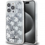 Karl Lagerfeld Liquid Glitter Monogram Gradient Cover za iPhone 14 Pro Max - srebrna