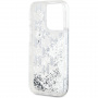 Karl Lagerfeld Liquid Glitter Monogram Gradient Cover za iPhone 15 Pro Max - srebrna