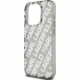 Karl Lagerfeld IML Electroplated Repeated Logo Cover za iPhone 15 Pro Max - srebrna