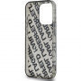 Karl Lagerfeld IML Electroplated Repeated Logo Cover za iPhone 15 Pro Max - srebrna