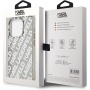 Karl Lagerfeld IML Electroplated Repeated Logo Cover za iPhone 15 Pro Max - srebrna