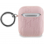 Karl Lagerfeld Embossed Karl and Choupette Heads torbica za AirPods 1 / 2 - roza