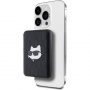 Karl Lagerfeld Power bank s reljefnom Choupette glavom MagSafe s USB-C priključkom - 5.000 mAh - crna