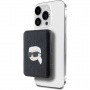 Karl Lagerfeld Reljefni Karl Head power bank MagSafe s USB-C priključkom - 5.000 mAh - crni
