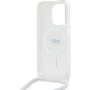 Karl Lagerfeld IML Karl maska za glavu s uzicom i MagSafe za iPhone 15 Pro Max - prozirna