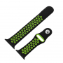 Silikonski remen za Apple Watch 42mm / 41mm / 40mm / 38mm - crna-zelena