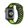 Silikonski remen za Apple Watch 42mm / 41mm / 40mm / 38mm - crna-zelena