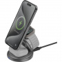 ENERGEA 3u1 GoMag Gyre MagSafe bežični punjač za iPhone / Apple sat / AirPods - sivi