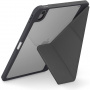 UNIQ Moven torbica s origami postoljem i prostorom za Apple Olovka za iPad Air 11" (2024-2026) - tamno siva