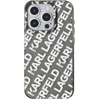 Karl Lagerfeld IML Electroplated Repeated Logo Cover za iPhone 15 Pro Max - srebrna