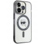 Karl Lagerfeld IML Karl's Head maska sa MagSafe za iPhone 15 Pro - crna