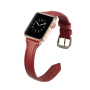 Elegantni remen od umjetne kože za Apple Watch Ultra 49mm / 46mm / 45mm / 44mm / 42mm - crvena