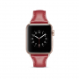 Elegantni remen od umjetne kože za Apple Watch Ultra 49mm / 46mm / 45mm / 44mm / 42mm - crvena