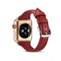 Elegantni remen od umjetne kože za Apple Watch Ultra 49mm / 46mm / 45mm / 44mm / 42mm - crvena
