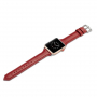 Elegantni remen od umjetne kože za Apple Watch Ultra 49mm / 46mm / 45mm / 44mm / 42mm - crvena