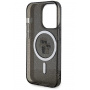 Karl Lagerfeld IML Glitter Karl and Choupette Glitter Cover with MagSafe za iPhone 15 Pro Max - crna