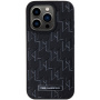 Karl Lagerfeld Monogram metalna maska s logotipom MagSafe za iPhone 15 Pro Max - crna