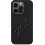 Karl Lagerfeld Silikonska maska Karl Script Logo za iPhone 15 Pro - crna