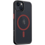 Tactical Hyperstealth 2.0 Transparent Cover sa MagSafe za iPhone 14 - crno crvena