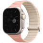 UNIQ Revix Evo dvostrani remen za Apple Watch Ultra 49mm / 46mm / 45mm / 44mm / 42mm - pink krem