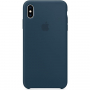 Originalna Apple silikonska maskica za iPhone XS Max - zelena podmorje