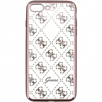 Guess 4G TPU futrola za iPhone 7 Plus / 8 Plus - Ružičasto-zlatna