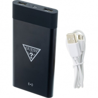 Guess prijenosno napajanje s bežičnim napajanjem 8000mAh - crna