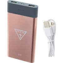 Guess prijenosno napajanje s bežičnim napajanjem 8000mAh - Ružičasta