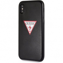 Guess PU Leather Case Triangle maskica za iPhone XS Max - crna