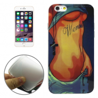 Zaštitna maskica / futrola s prozirnim okvirom za ivice za Apple iPhone 6S / 6 - sexy djevojka - wonderful